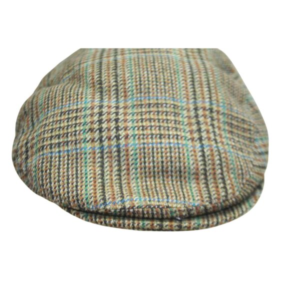 VTG Carriglen Wool Tweed Plaid Flat Cap Mens Driving Hat Heritage Menswear - Picture 2 of 3